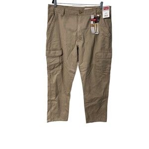 Wrangler Relaxed Fit Khaki Cargo Pants Men's Sz 38x32